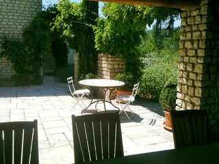 Sun terrace for use in the afternoon.