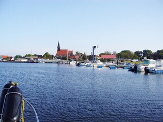 Hafen in Schaprode mit der Fähre zur Insel Hiddensee