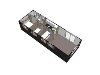 Chalet Serooskerke Pianta del piano 25