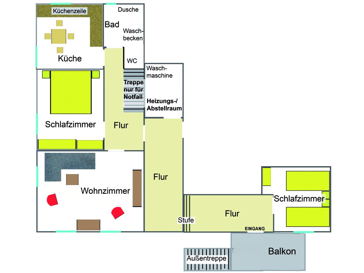 Grundriss der Wohnung