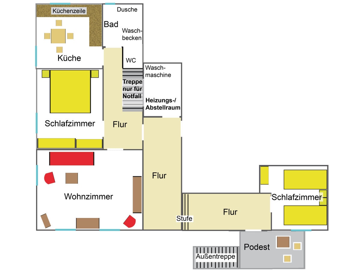 Grundriss der Wohnung