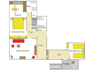 Grundriss der Wohnung