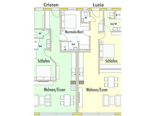 Appartamento per vacanze Riezlern Pianta del piano 13