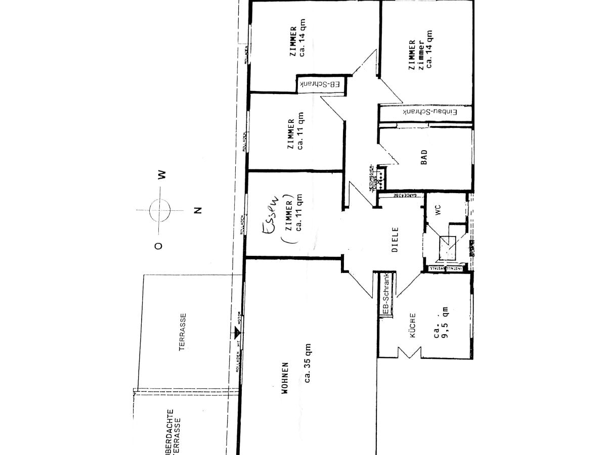 FERIENHAUS-TINA im Grundriss