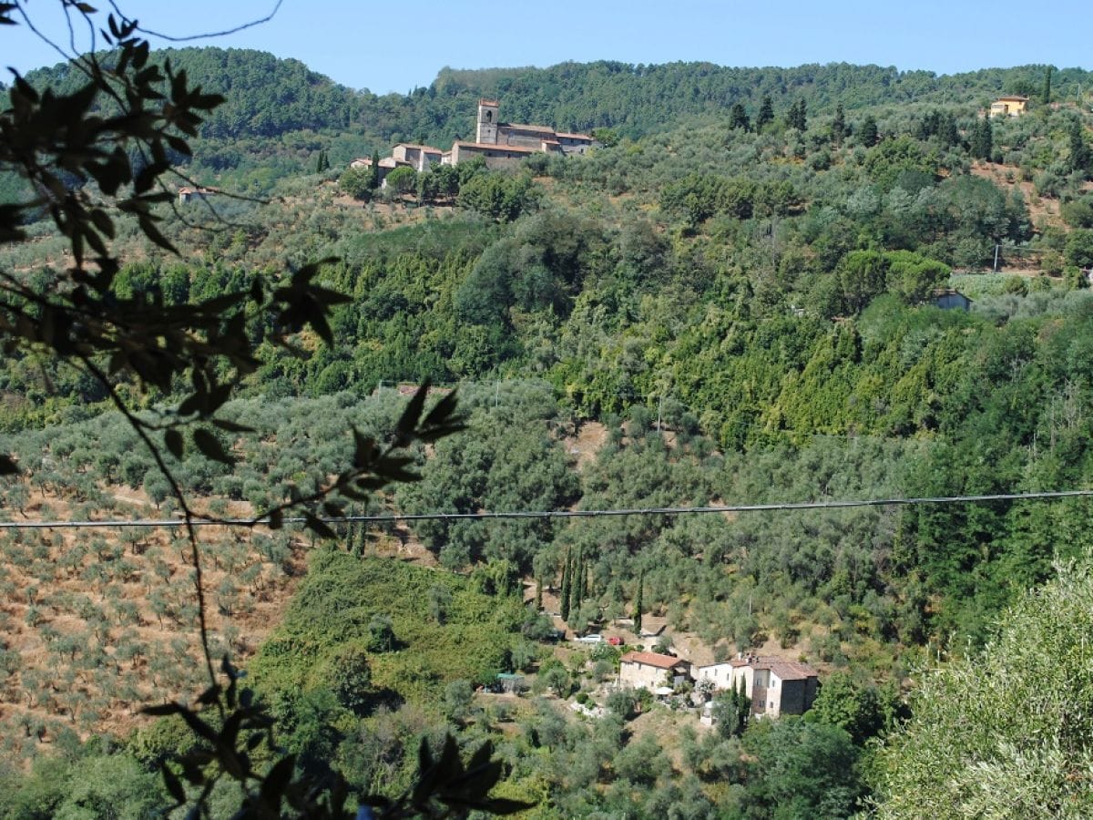 Anlage  mit Örtchen Monte a Pescia von gegenüber