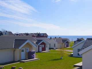 Blick vom Haus zum Meer