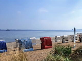 Strand mit Strandkorb  nur ein paar Meter von der FeWo