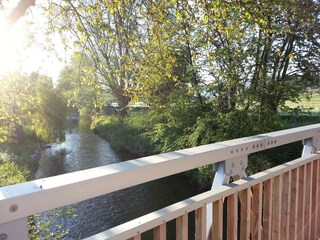 Cycle bridge above the Aach near the holiday house