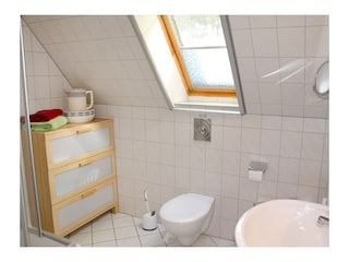 zweites Bad im oberen Bereich mit Dusche und WC