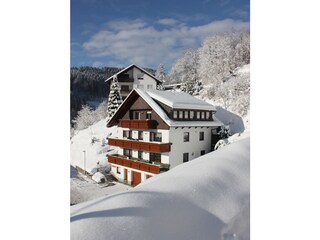 Haus Armbruster im Winter