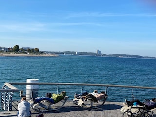 chillen auf der Seebrücke