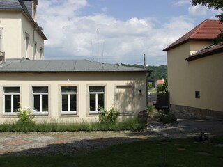 View of the courtyard side