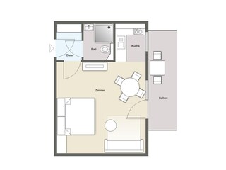 Grundriss der Wohnung