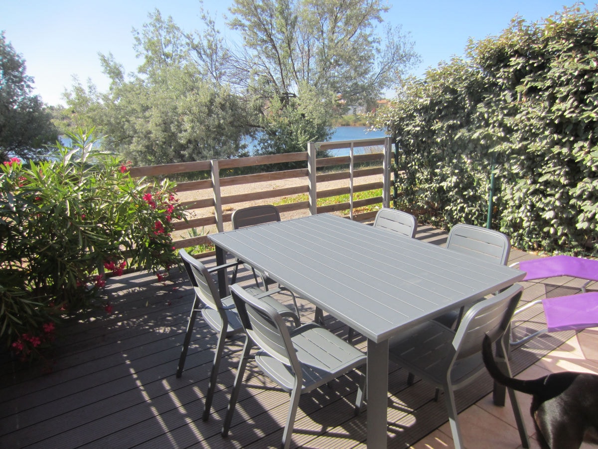 Terrasse mit Blick auf die Lagune