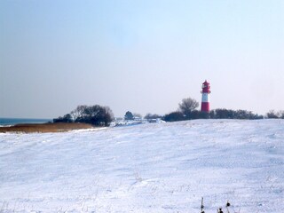 Leuchtturm Falshöft im Winter