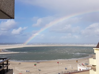 Meerblick vom Balkon und vom Wohnzimmer