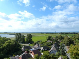 Blick vom Kirchturm - Bodden und Ostsee
