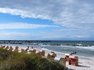 Wustrower Strand mit Seebrücke