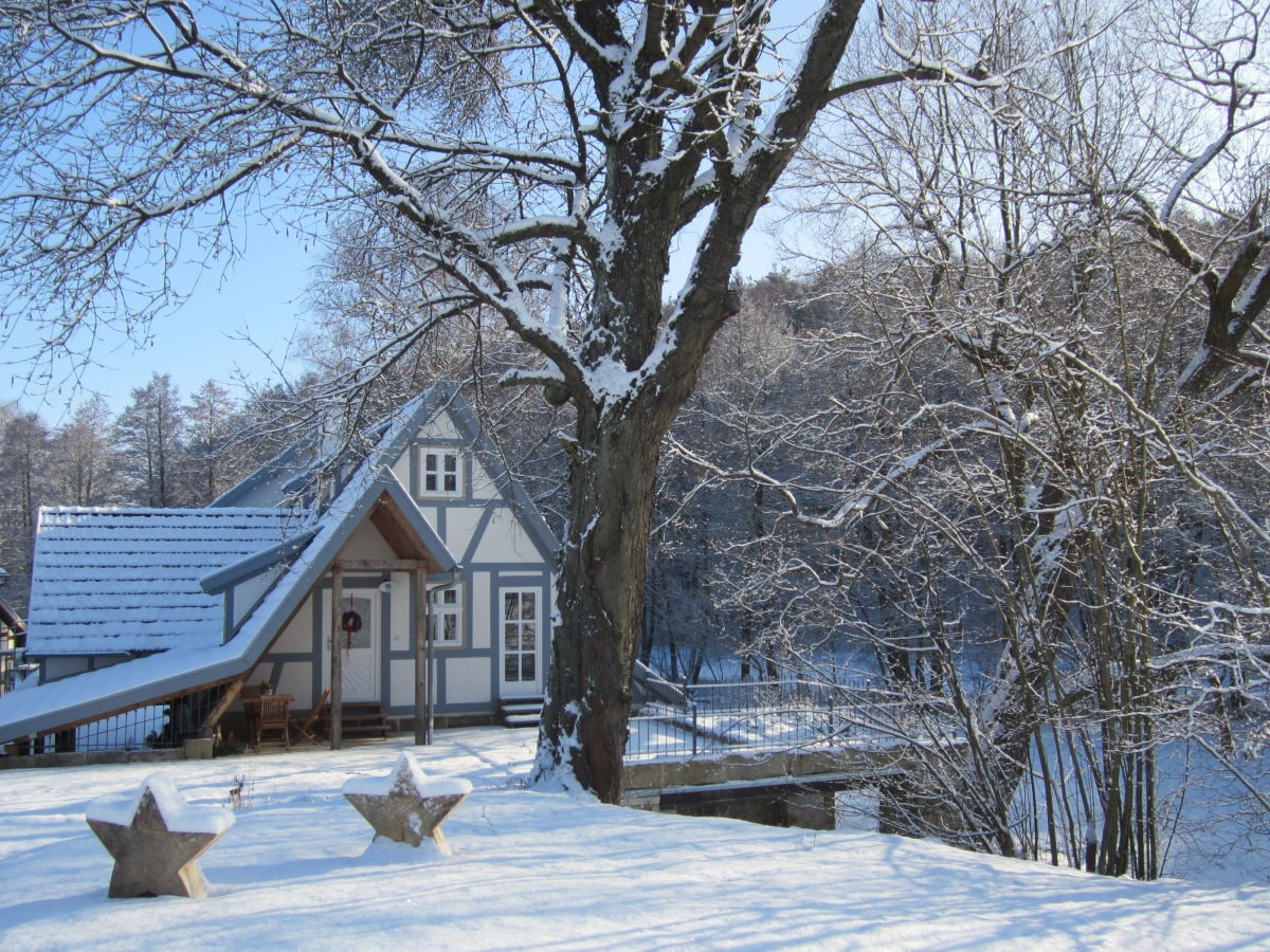 Ferienhaus im Winter