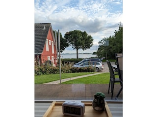 Ausblick vom Sessel auf die Schlei