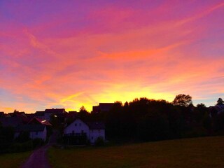 Sonnenuntergang von Ihrer Terrasse aus