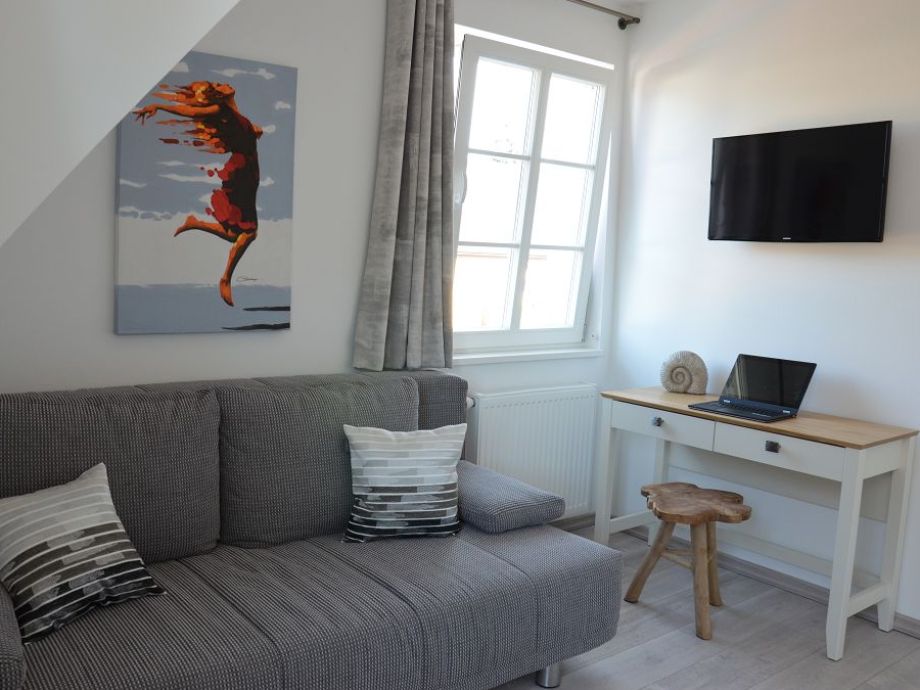 Ferienhaus strandkoje, fischland darss , wustrow firma haake ... Arbeitsplatz im schlafzimmer