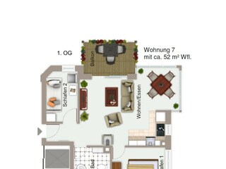 Vakantieappartement Großenbrode Grondplan 23