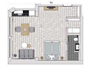 Appartamento Norderney Pianta del piano 24