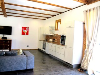 familyroom with kitchen