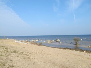 Strand 5 Minuten vom Ferienhaus entfernt