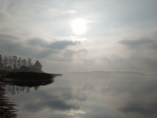 Boddenblick am frühen Morgen