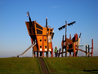 Detail vom Spielgelände für kleine Piraten