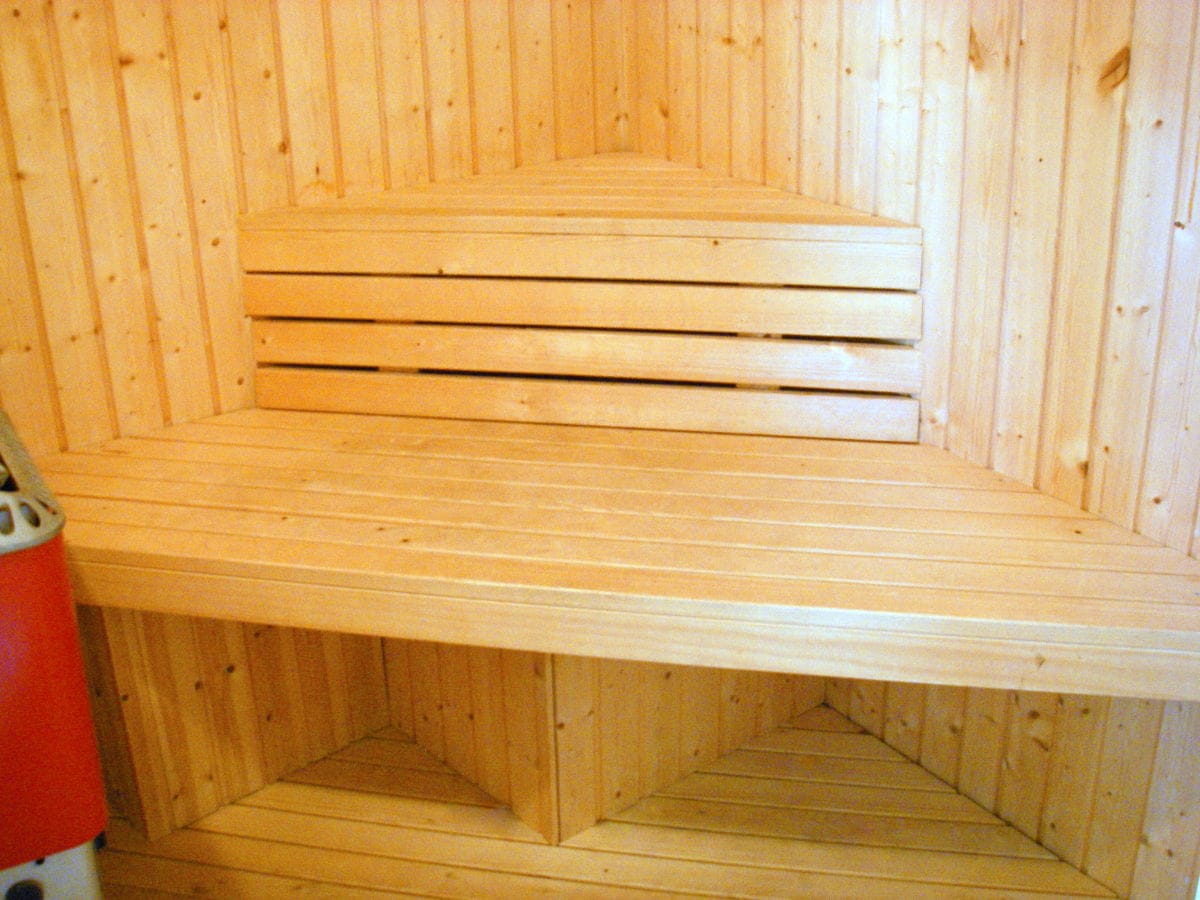 Die angenehme Sauna.