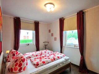 Blick in das Schlafzimmer
