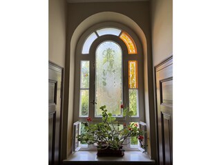 Historic window in the stairwell