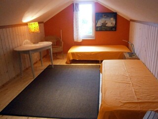 upstairs