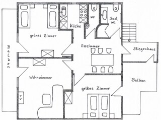 Skizze von der Wohnung
