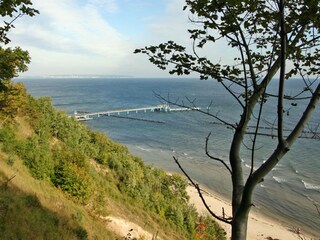 Blick vom Hochuferweg auf die Seebrücke