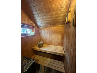 sauna with nature view