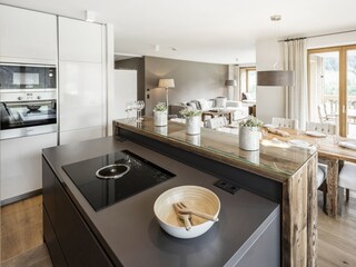 Kitchen with a high end ventilation system
