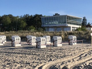 Anordnung der Strandkörbe unter Corona-Bedingungen
