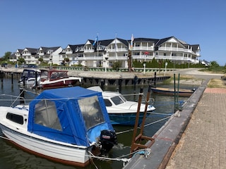 Blick vom Hafen auf das Idyll