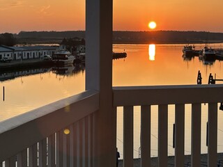 Sonnenuntergang über der See