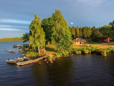 Ferienhaus direkt am See für Angler