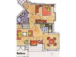Grundriss der Ferienwohnung 21