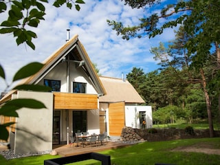 Gartenansicht des Strandhauses