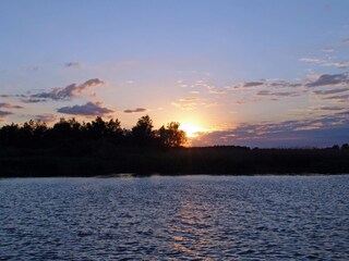 Dierhagen Hafen Sonnenuntergang