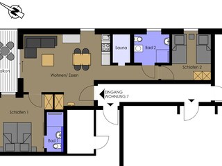 Wohnungsgrundriss