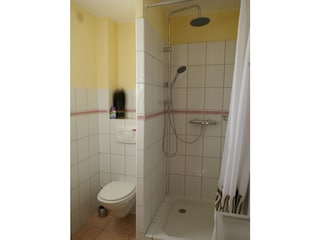 Dusche im Erdgeschoss mit Tageslicht