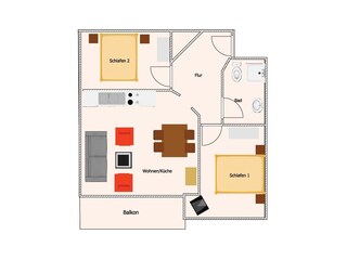 Ferienwohnung Binz Grundriss 22